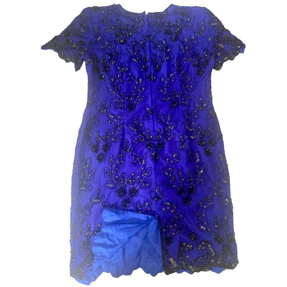 Stenay Womens Evening Silk Midi Dress Size Med Sequin Beaded - Picture 6 of 12